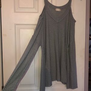 Altar’d state v neck & cold shoulder sweater
